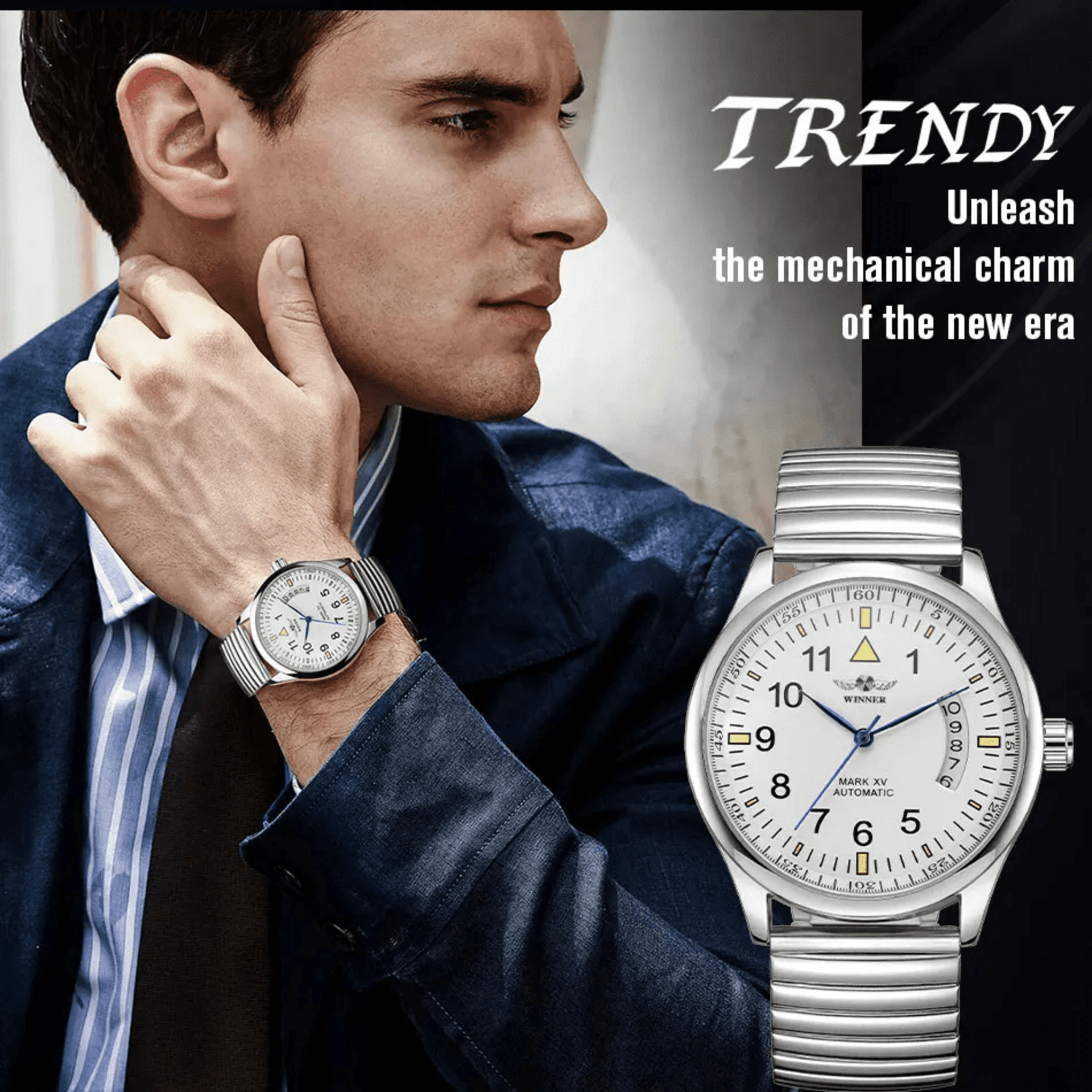 T-WINNER Reloj Militar Piloto 8295B Black - 6