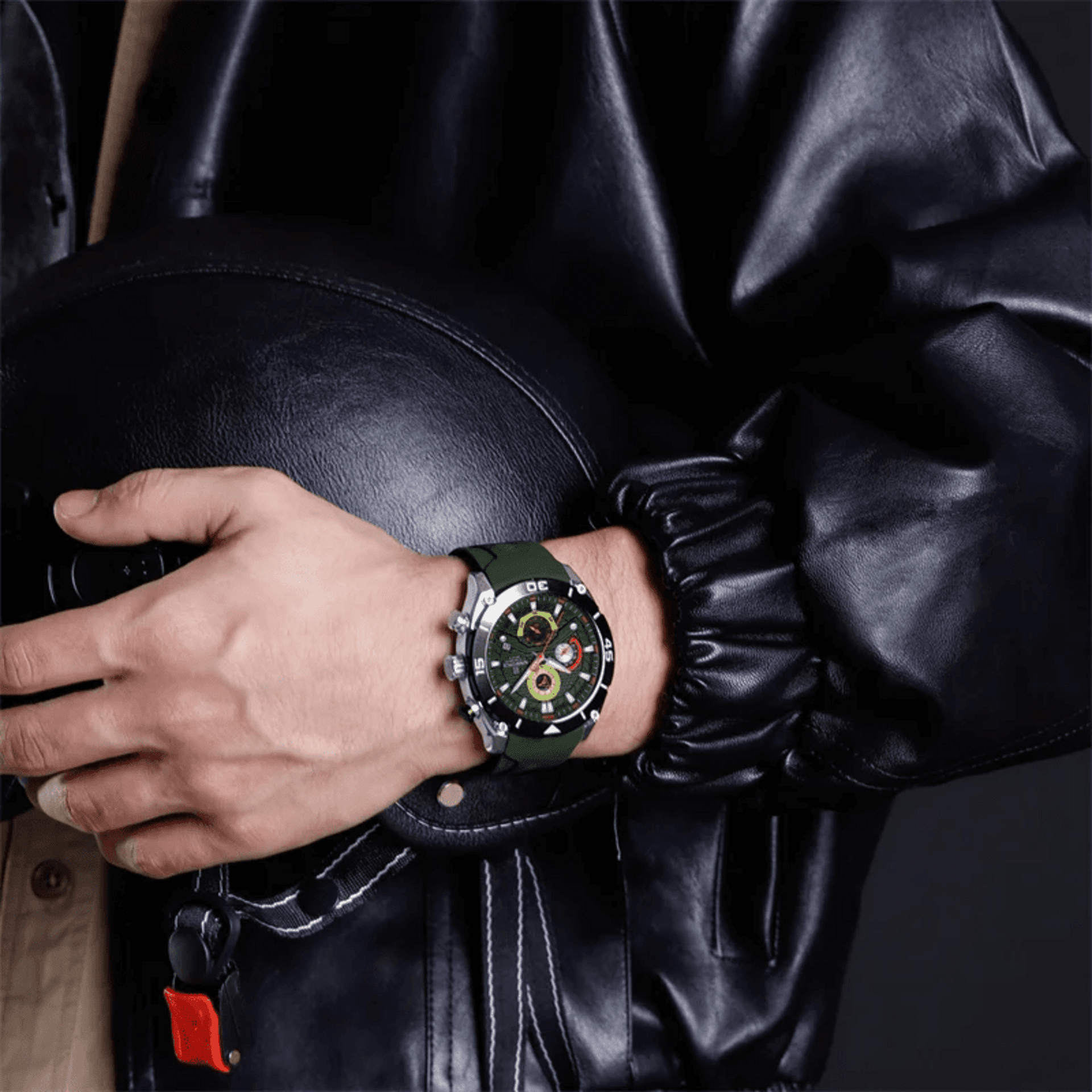 NAVIFORCE Reloj Crono 8038 Silver Green - 6