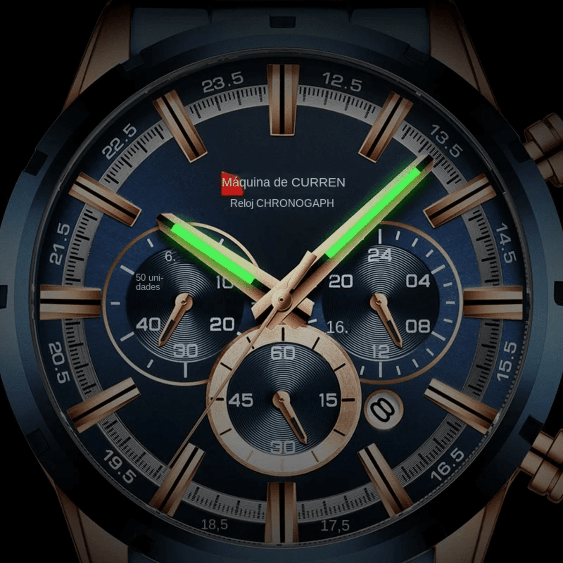 CURREN Reloj Deportivo 8355 Gold Black - 5