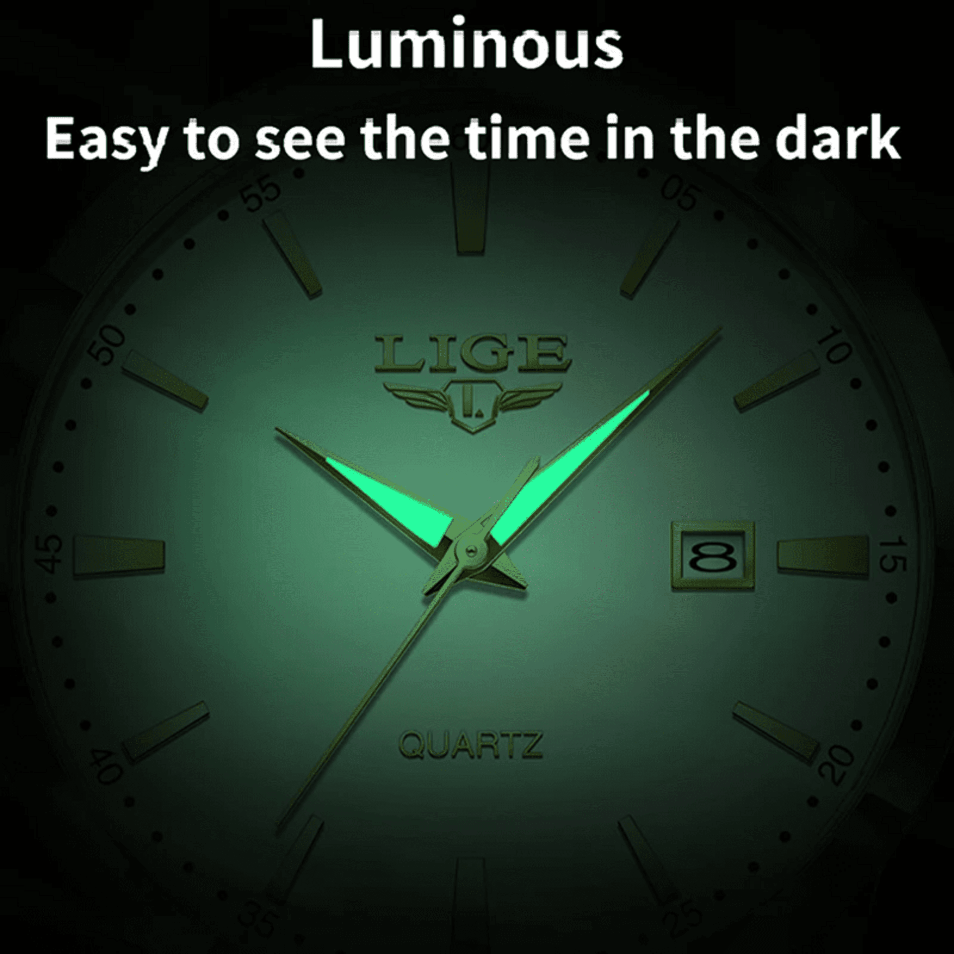 LIGE Reloj Elegante Gold White - 4