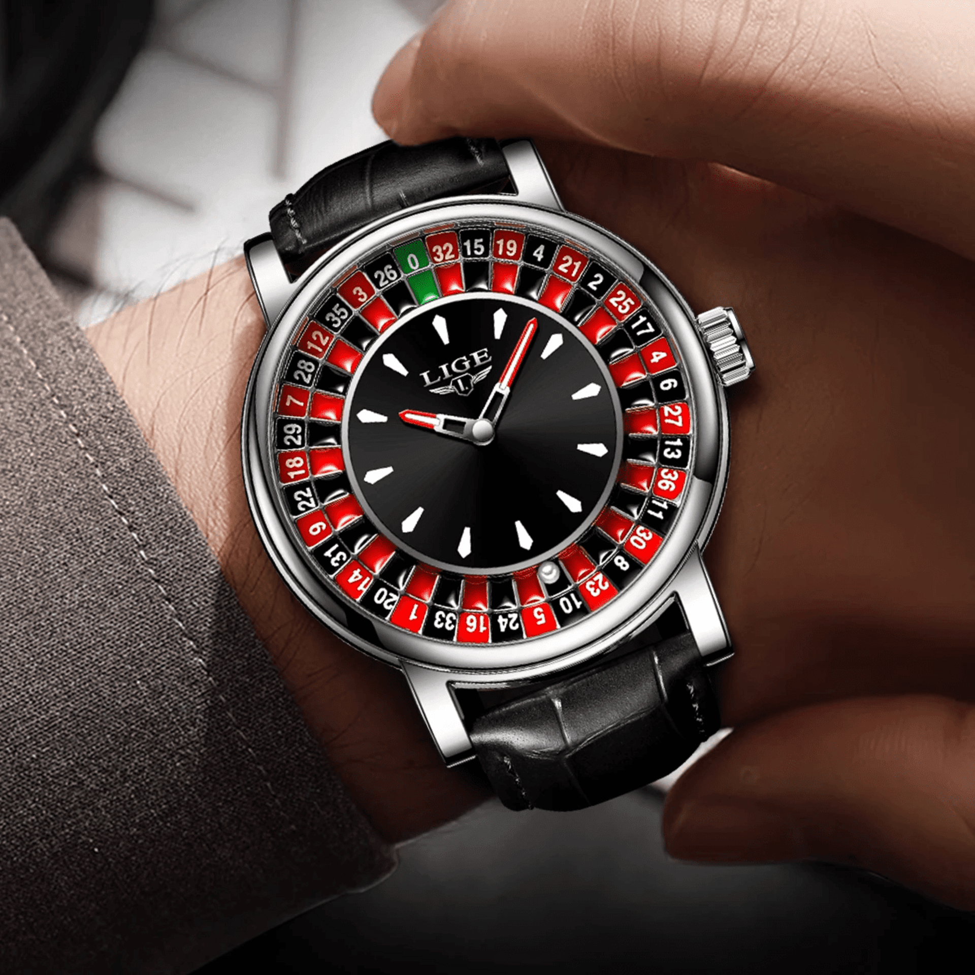 LIGE Reloj Casino Ruleta Hombre - 3