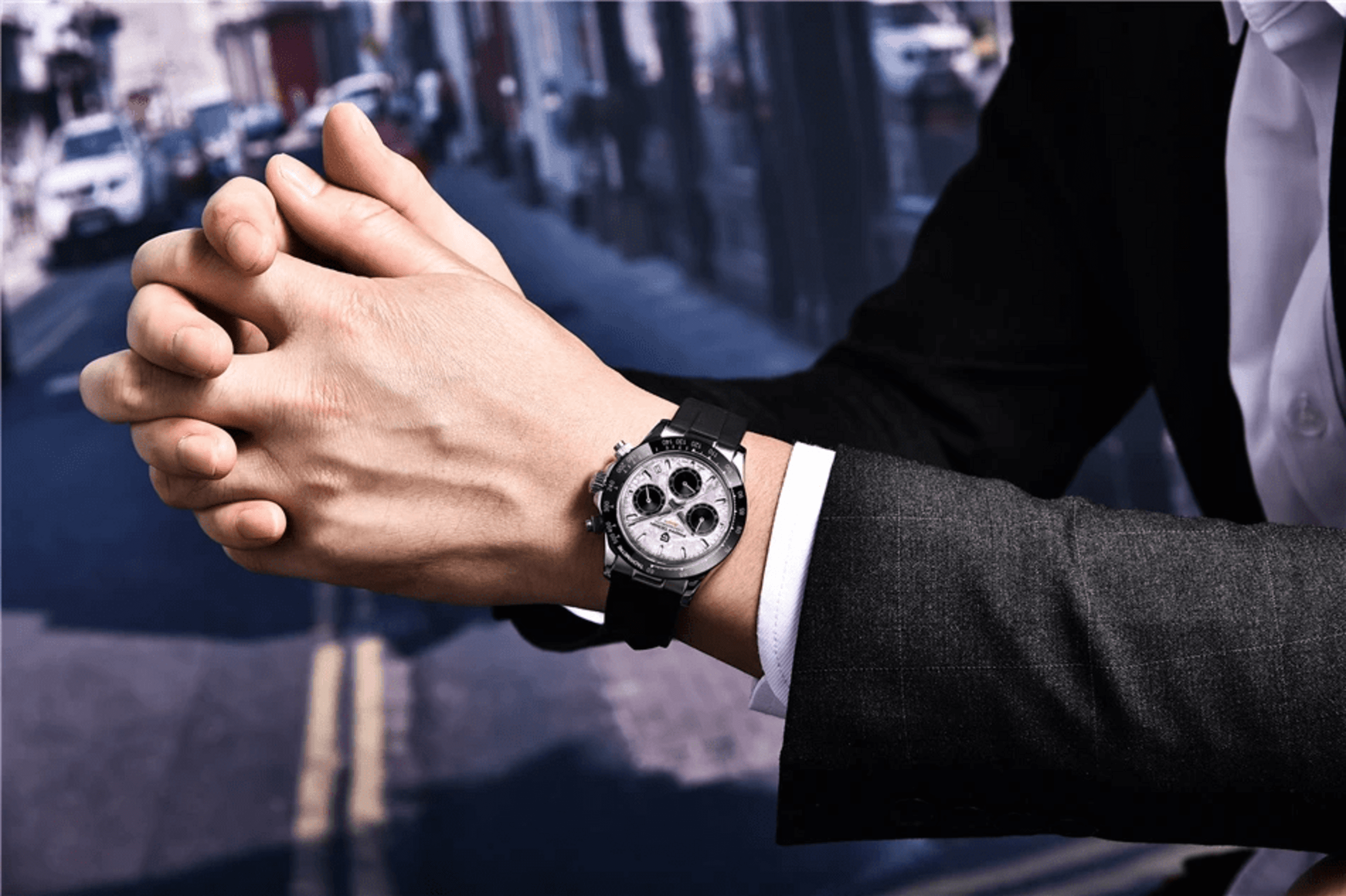 PAGANI DESIGN Cronógrafo Premium PD-1664 Rubber Sand White - 8