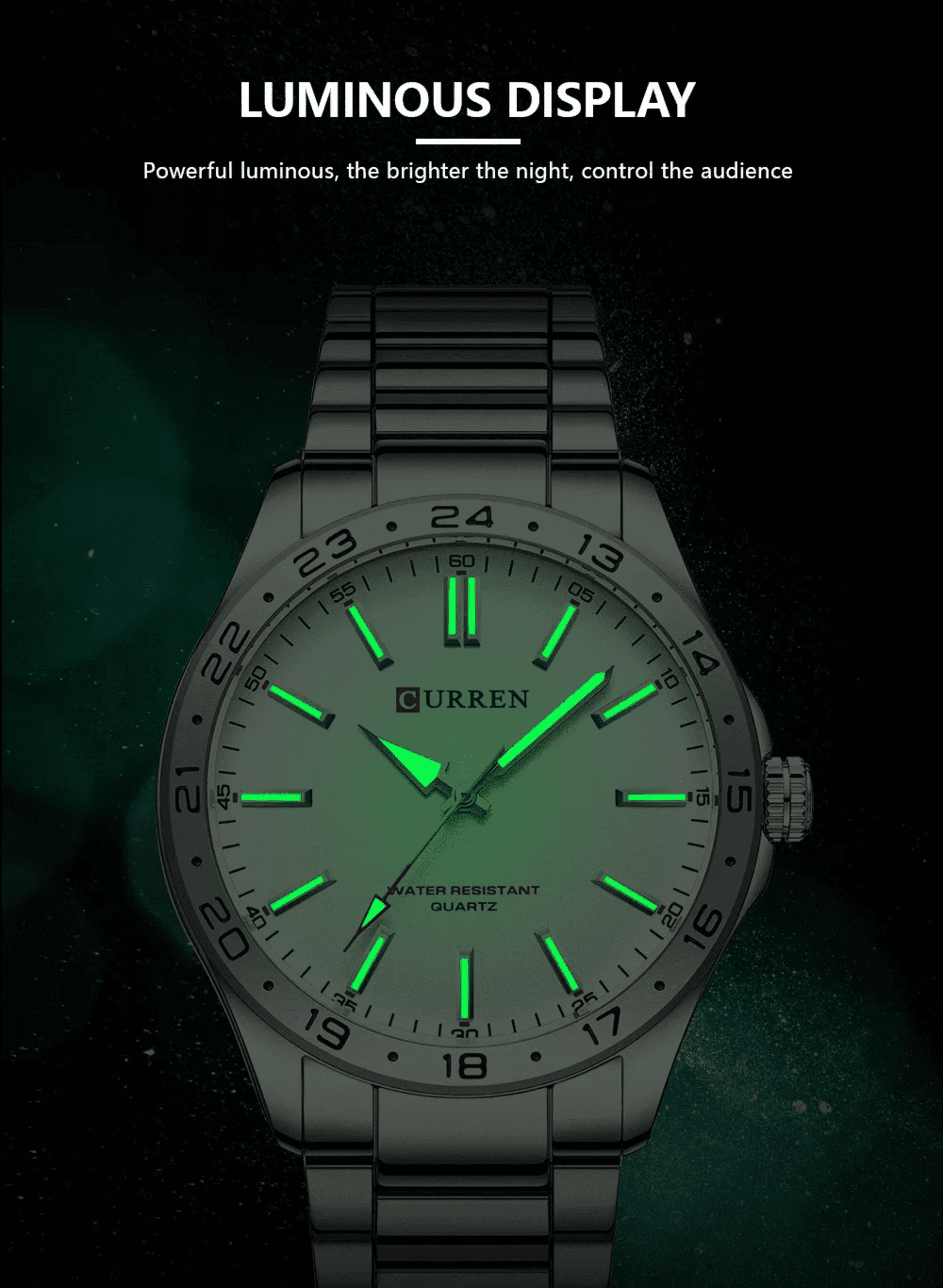 CURREN Reloj Business 8452 Silver Black - 5