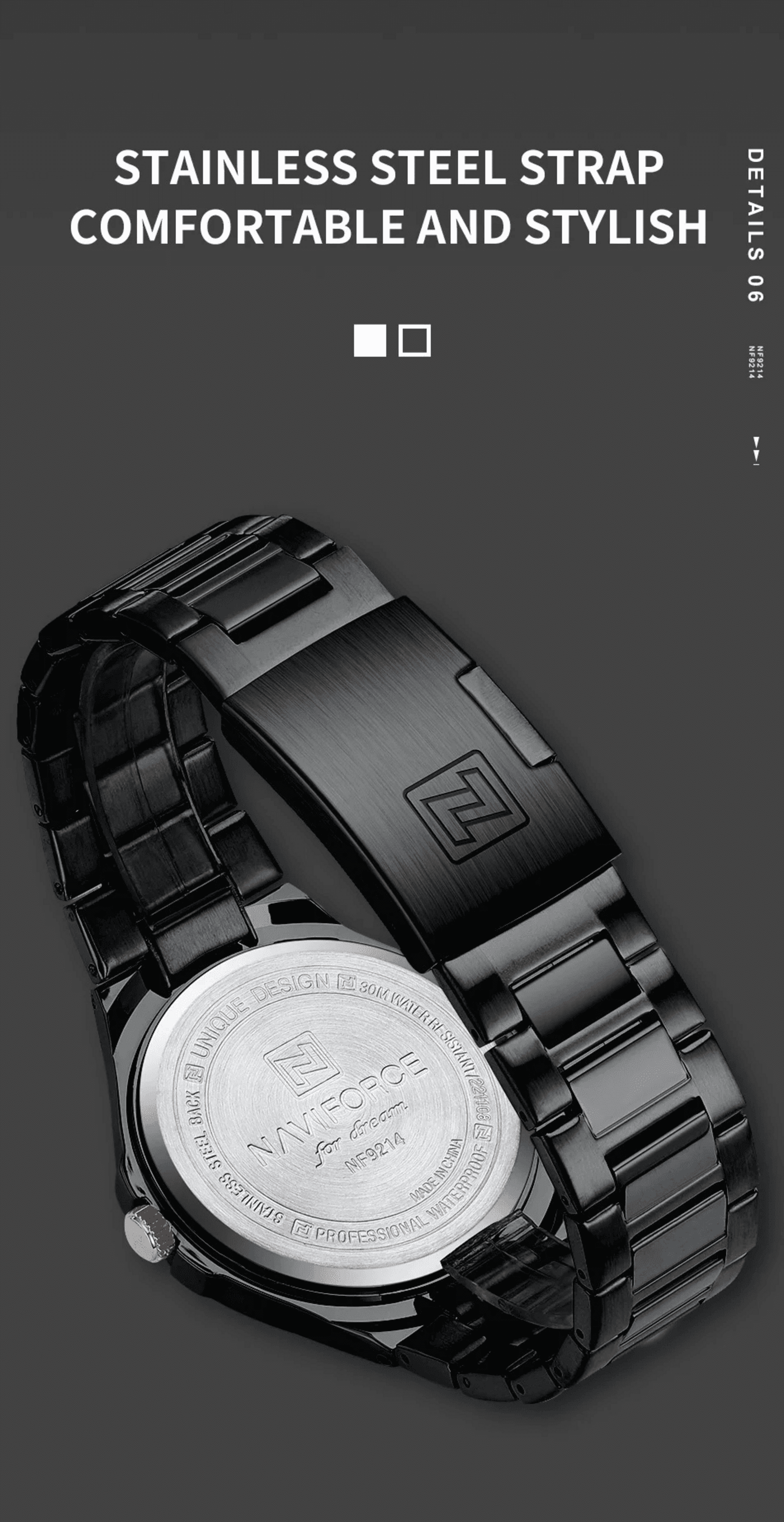 NAVIFORCE Reloj Business NF 9214 Silver Blue - 4