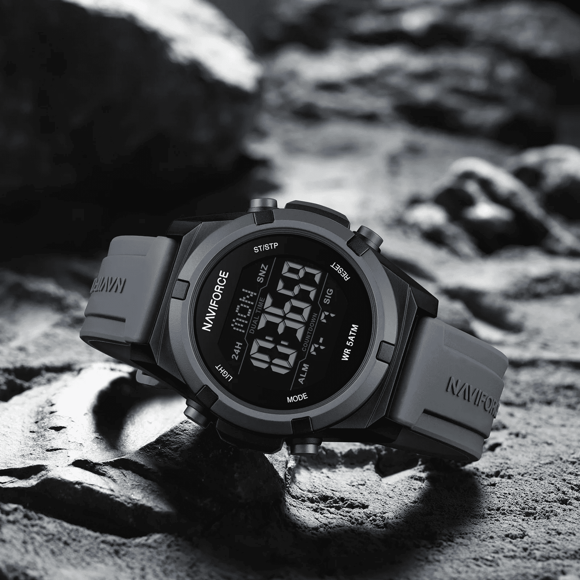 NAVIFORCE Reloj Quartz Digital 7127 Black - 3