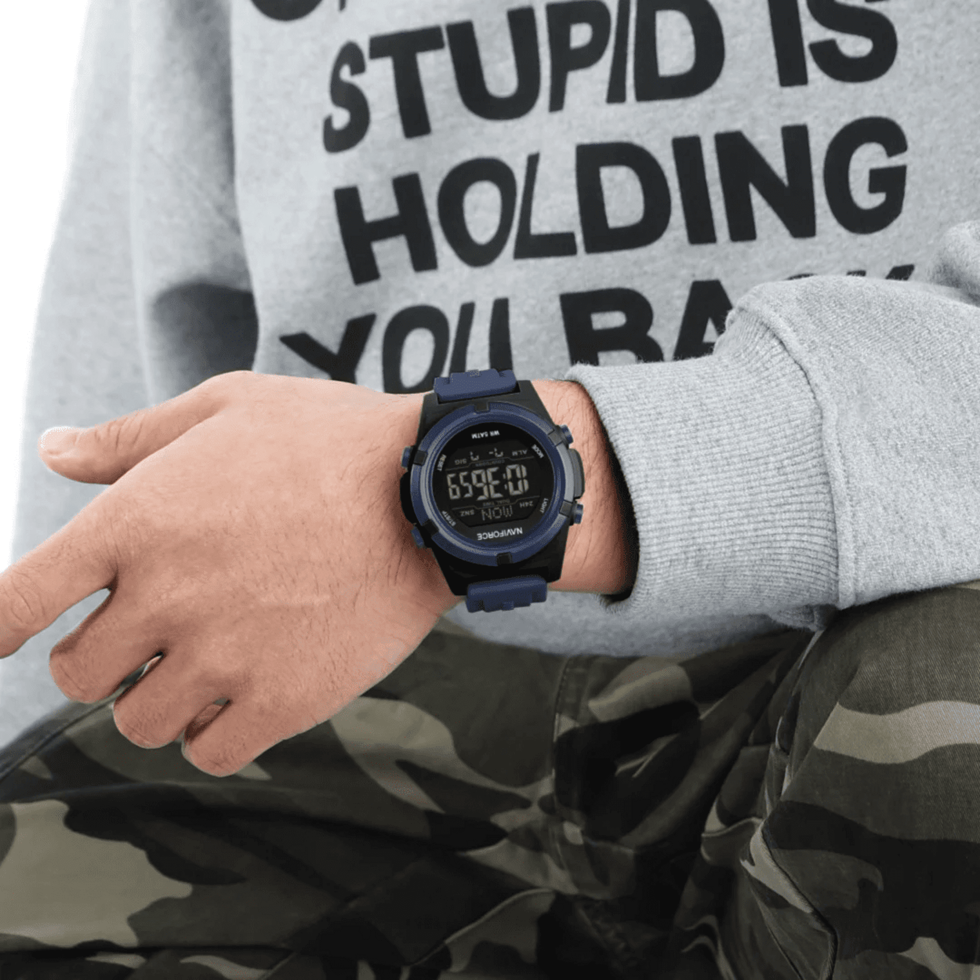 NAVIFORCE Reloj Quartz Digital 7127 Black - 6