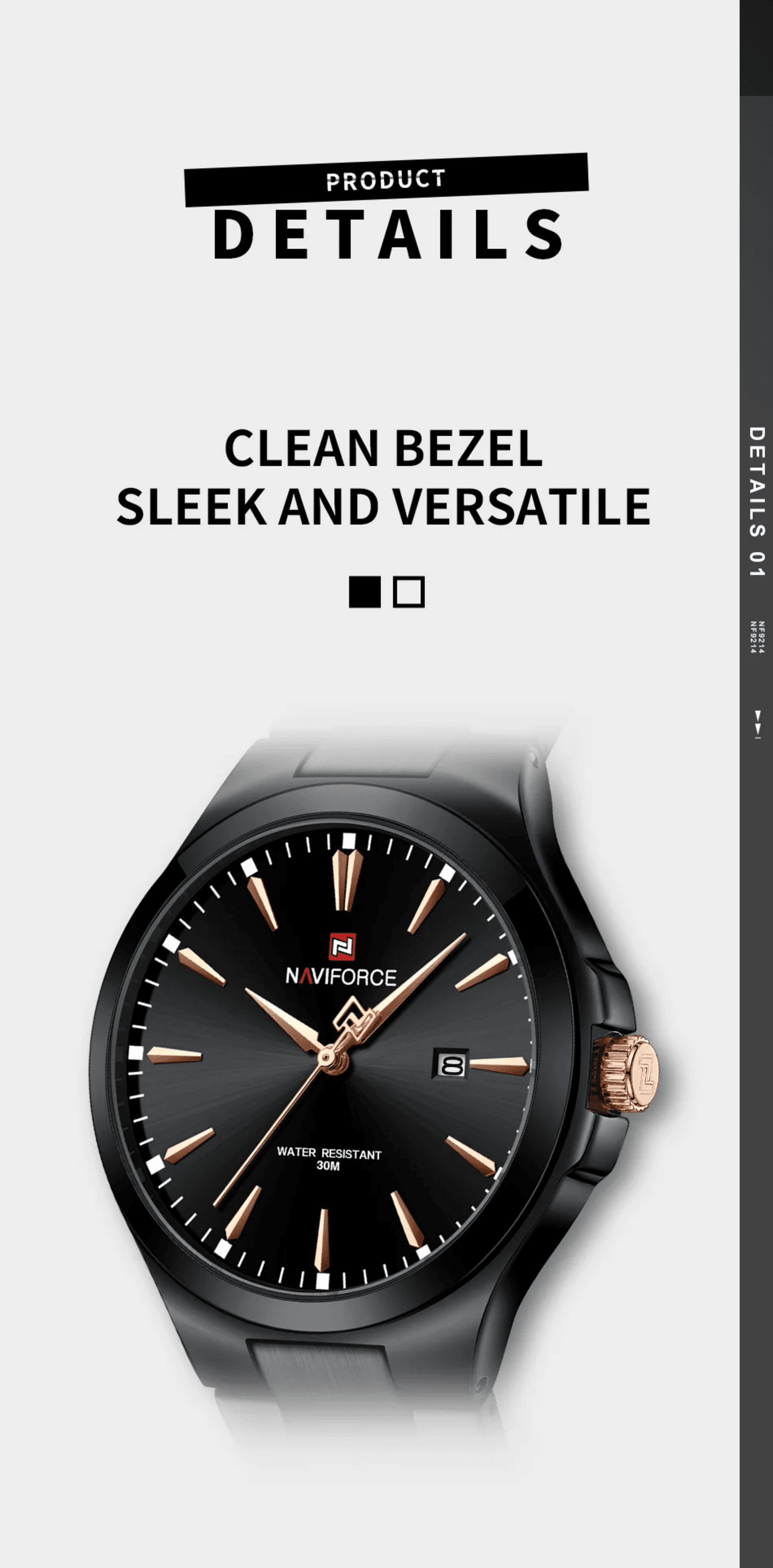 NAVIFORCE Reloj Business NF 9214 Silver Blue - 2